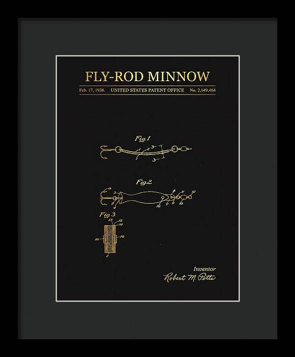 Fly Rod Minnow Gold Patent Us2149464a