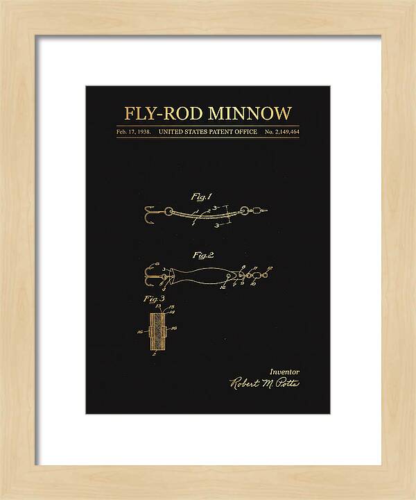 Fly Rod Minnow Gold Patent Us2149464a
