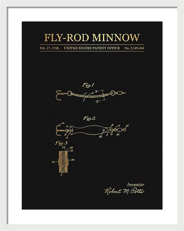 Fly Rod Minnow Gold Patent Us2149464a