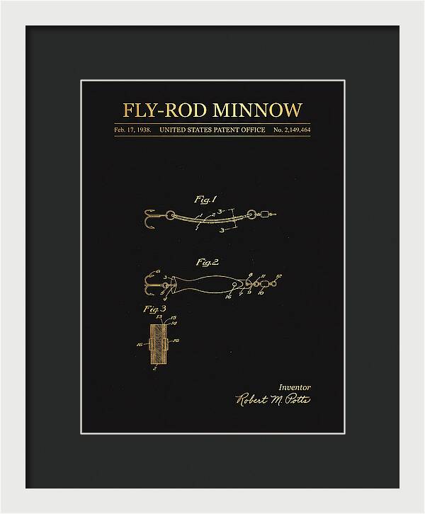 Fly Rod Minnow Gold Patent Us2149464a