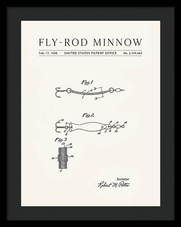 Fly Rod Minnow Minimalist Patent Us2149464a