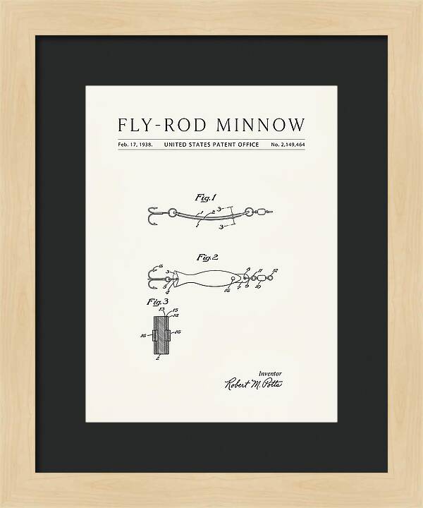 Fly Rod Minnow Minimalist Patent Us2149464a