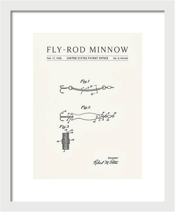 Fly Rod Minnow Minimalist Patent Us2149464a