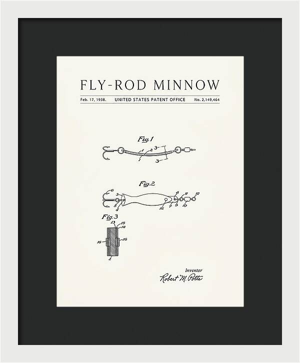 Fly Rod Minnow Minimalist Patent Us2149464a