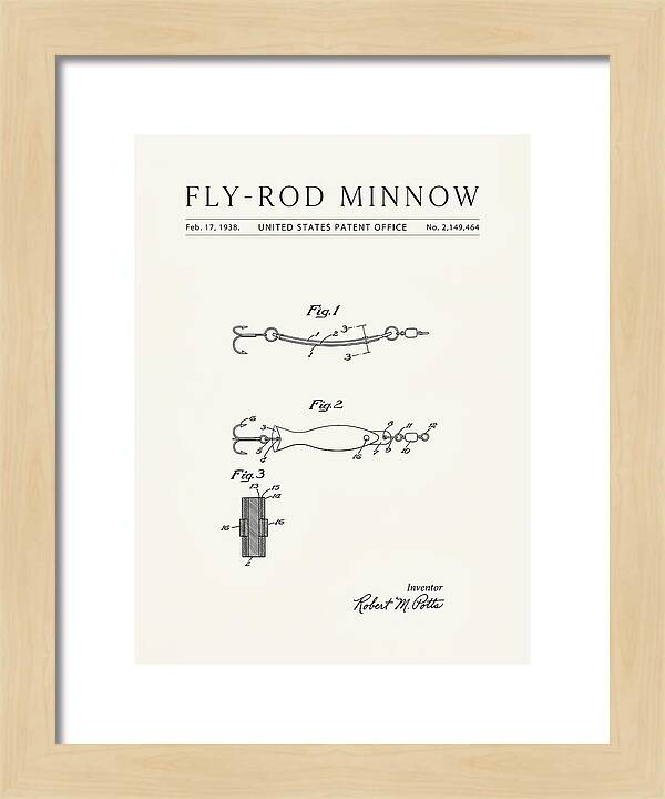 Fly Rod Minnow Minimalist Patent Us2149464a