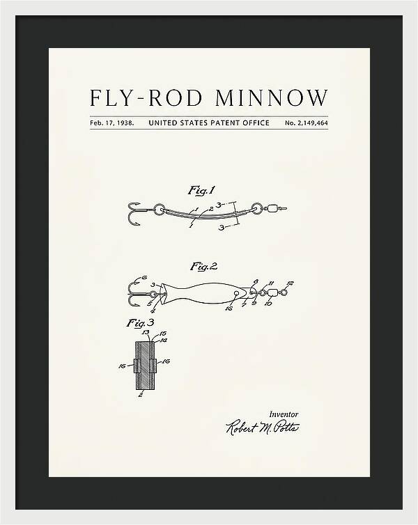 Fly Rod Minnow Minimalist Patent Us2149464a