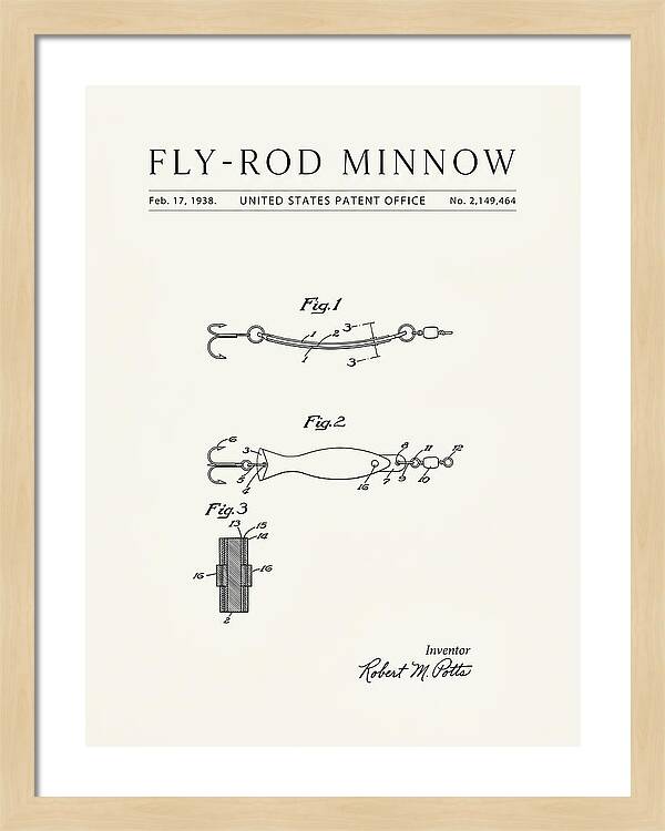 Fly Rod Minnow Minimalist Patent Us2149464a