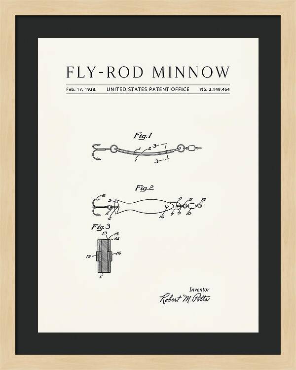 Fly Rod Minnow Minimalist Patent Us2149464a