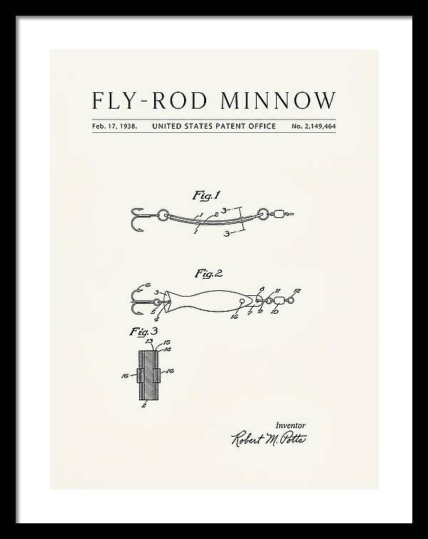 Fly Rod Minnow Minimalist Patent Us2149464a