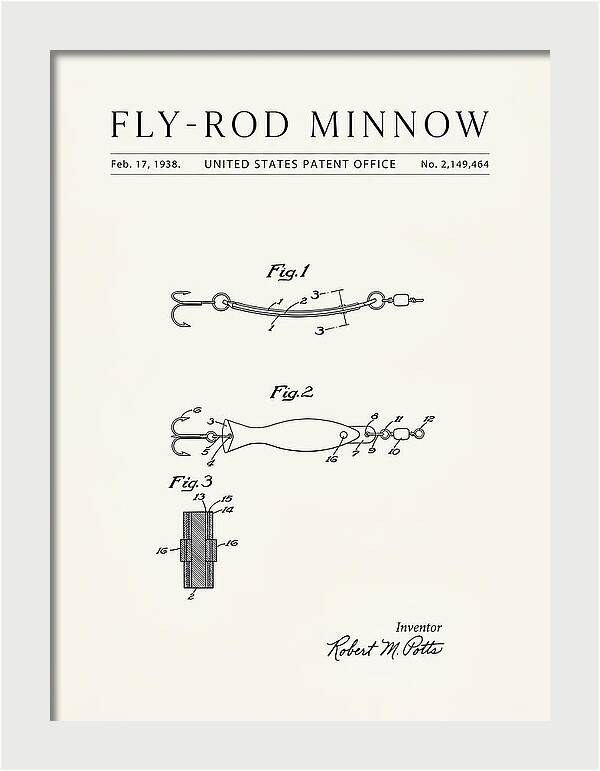 Fly Rod Minnow Minimalist Patent Us2149464a