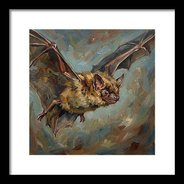 Flying Bat In Motion