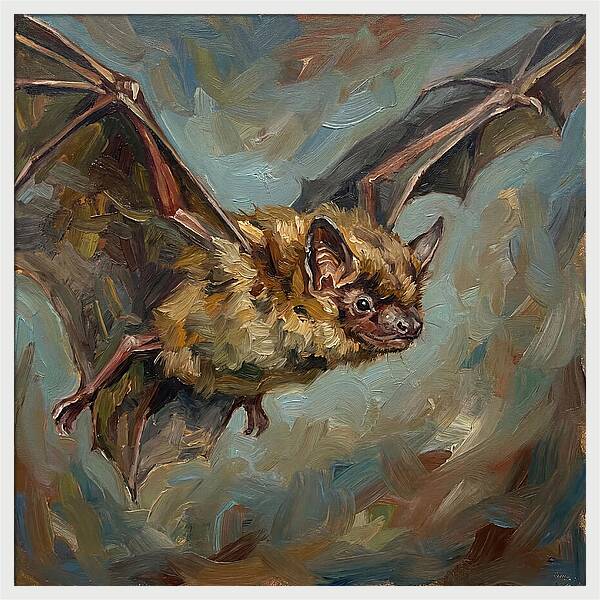 Flying Bat In Motion