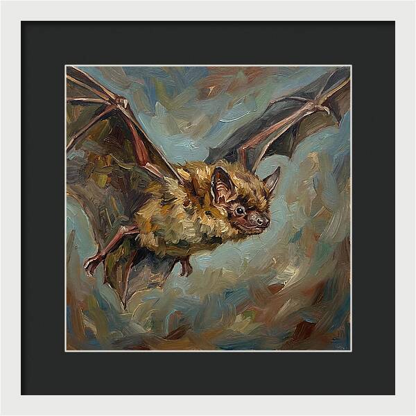 Flying Bat In Motion
