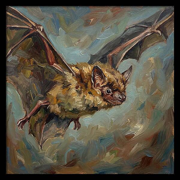 Flying Bat In Motion