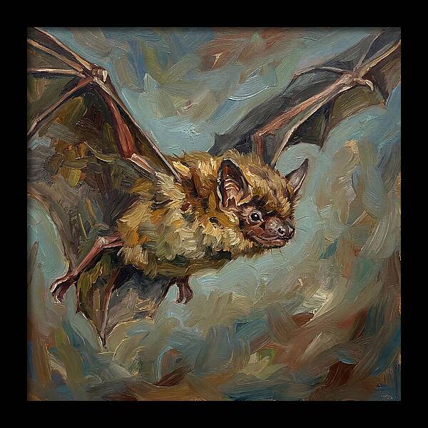 Flying Bat In Motion