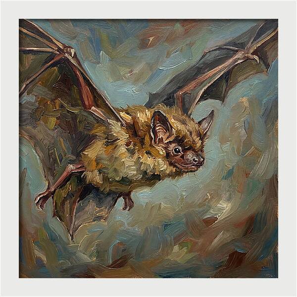 Flying Bat In Motion