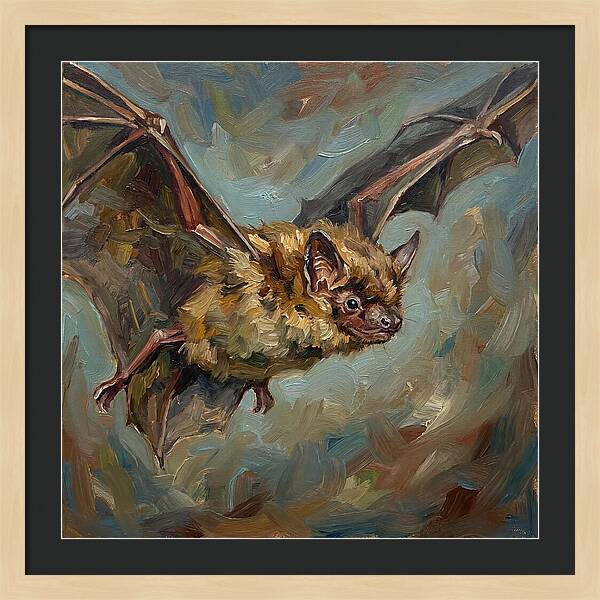 Flying Bat In Motion