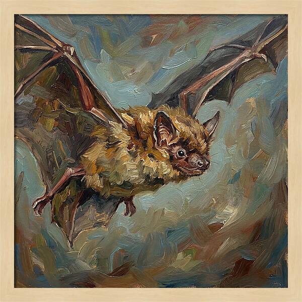 Flying Bat In Motion