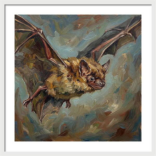 Flying Bat In Motion