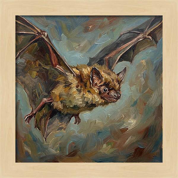 Flying Bat In Motion