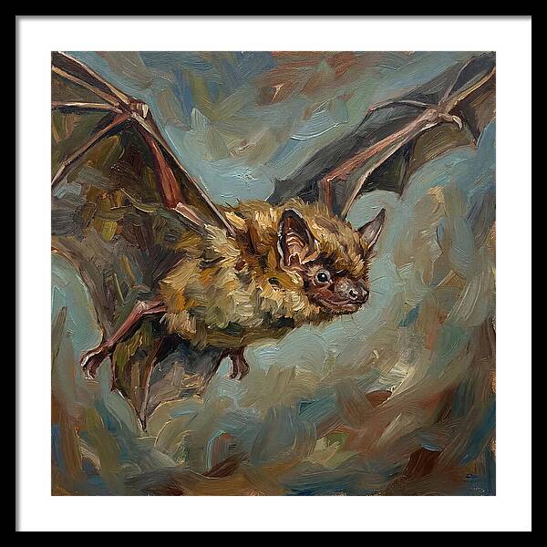 Flying Bat In Motion