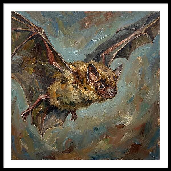 Flying Bat In Motion