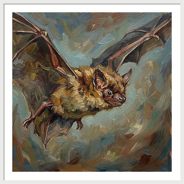 Flying Bat In Motion