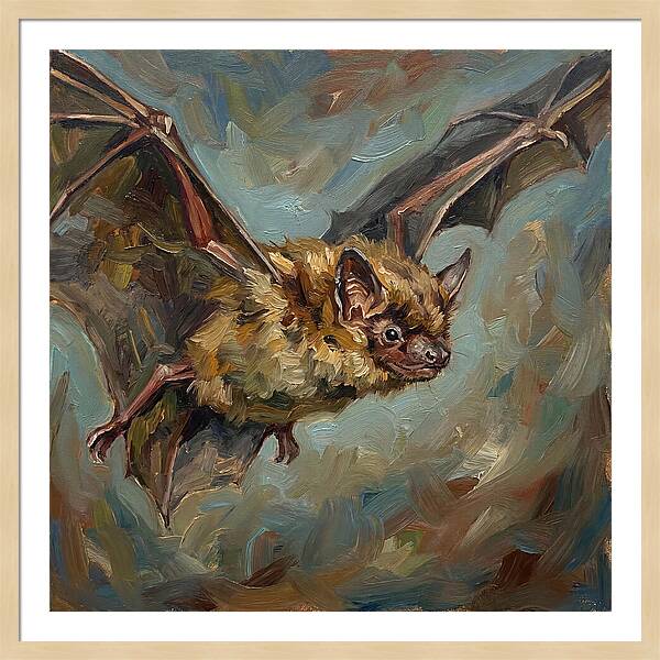 Flying Bat In Motion