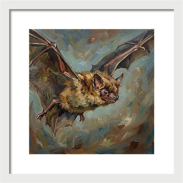 Flying Bat In Motion