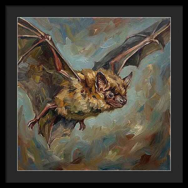 Flying Bat In Motion