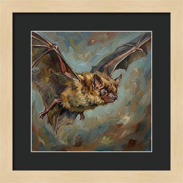 Flying Bat In Motion