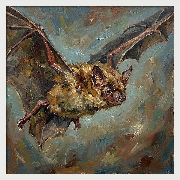 Flying Bat In Motion