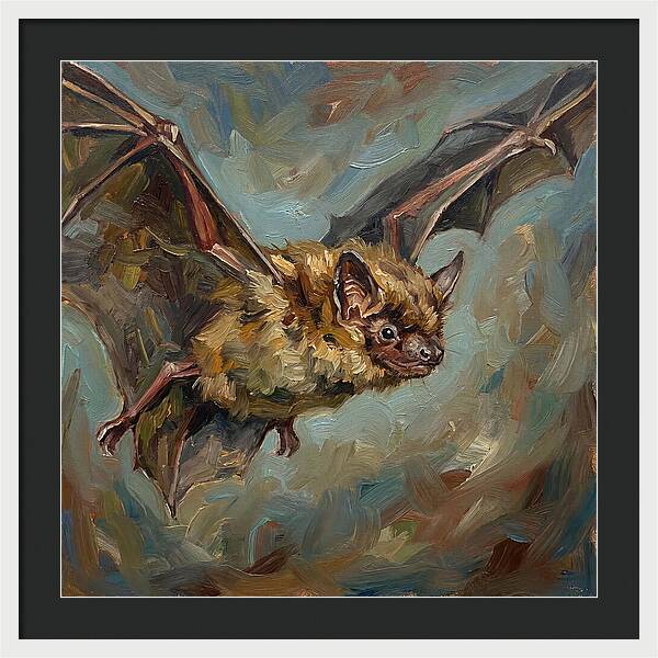Flying Bat In Motion
