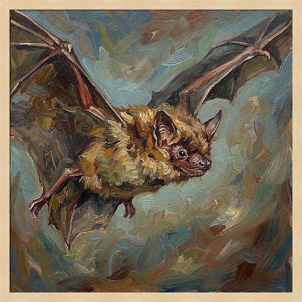 Flying Bat In Motion