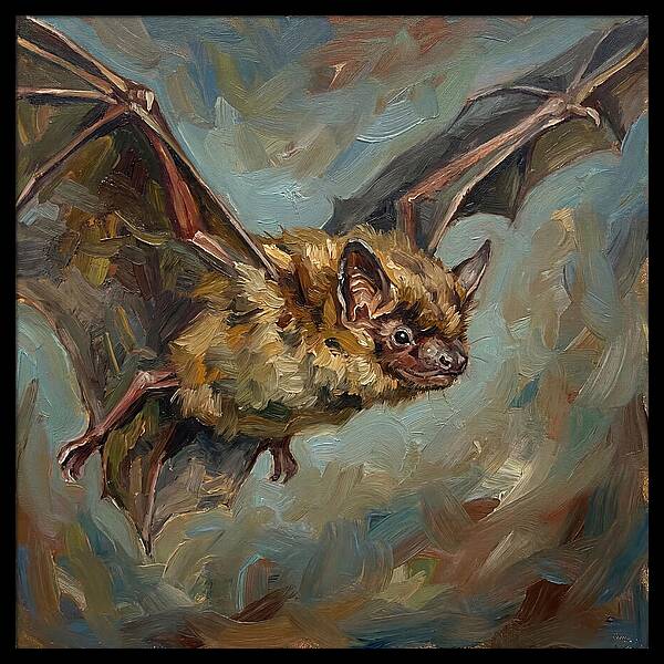 Flying Bat In Motion