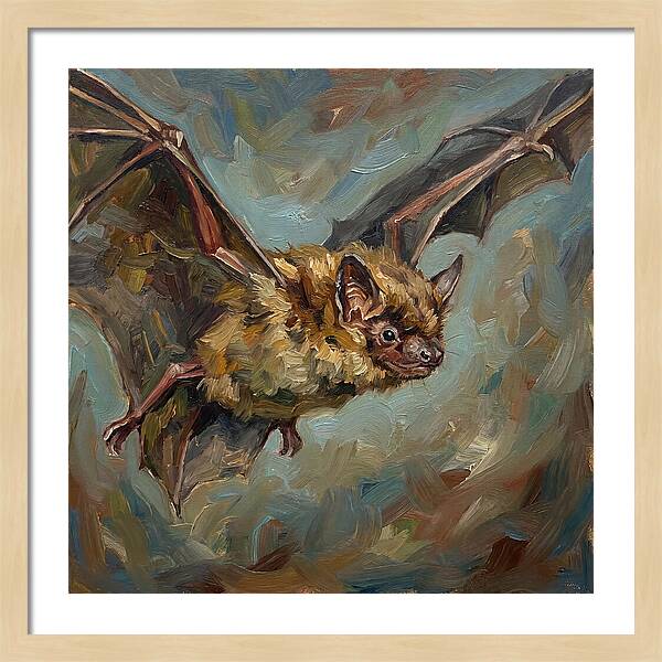 Flying Bat In Motion