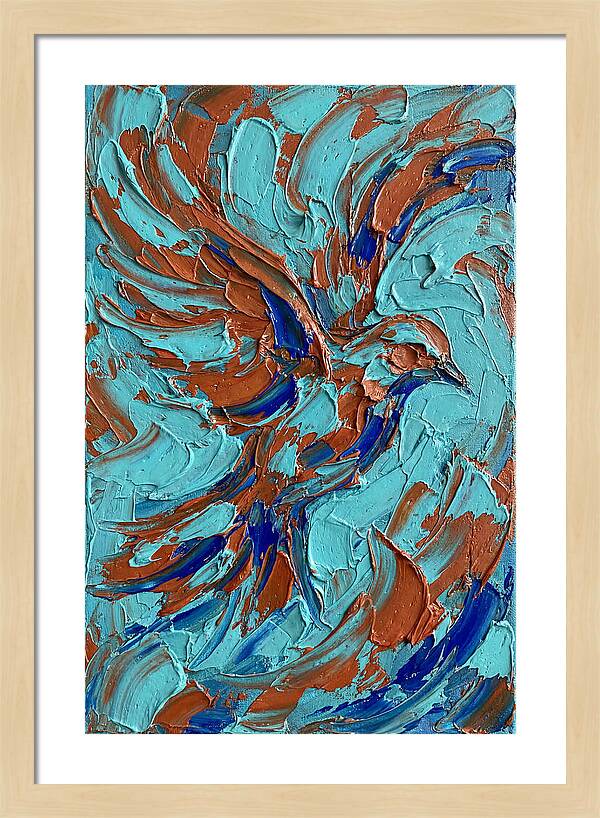 Flying Bird In Vibrant Colors
