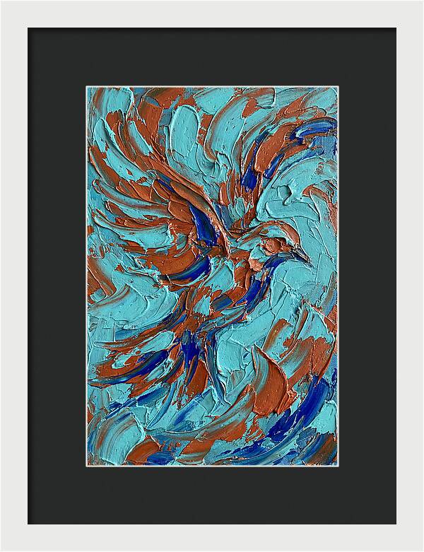Flying Bird In Vibrant Colors
