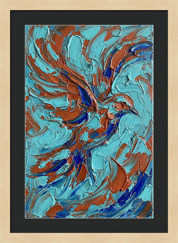 Flying Bird In Vibrant Colors