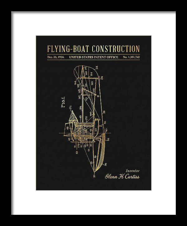 Flying Boat Construction Gold Patent Us1351742
