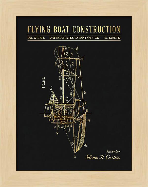 Flying Boat Construction Gold Patent Us1351742