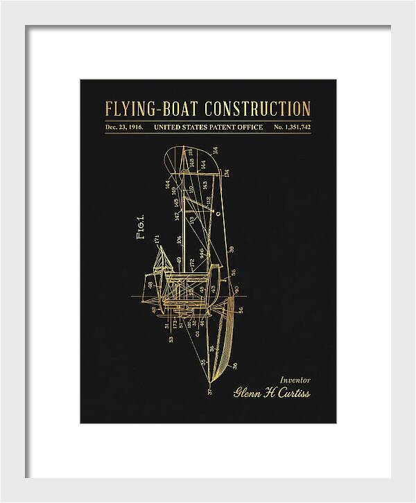 Flying Boat Construction Gold Patent Us1351742