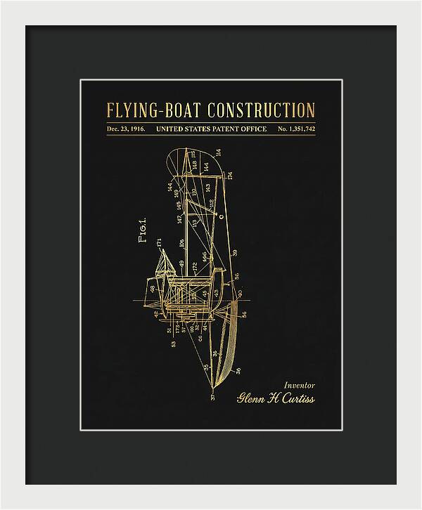Flying Boat Construction Gold Patent Us1351742