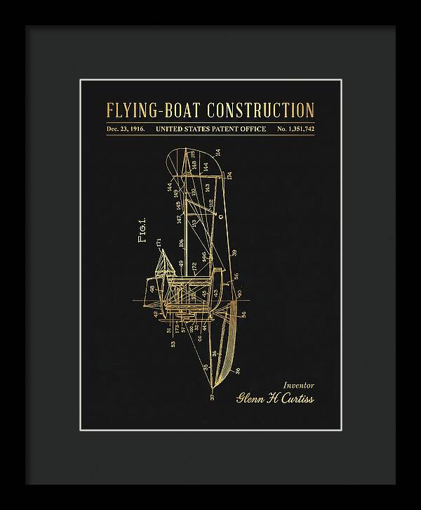 Flying Boat Construction Gold Patent Us1351742