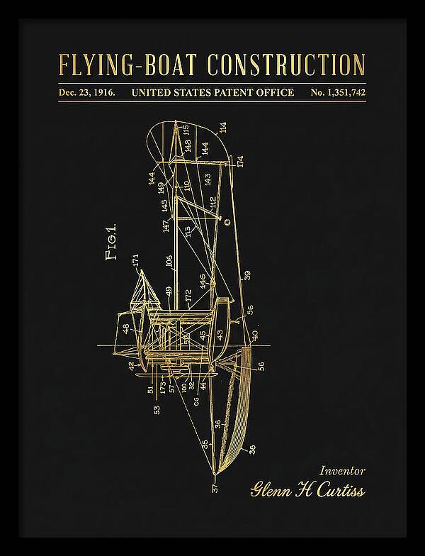 Flying Boat Construction Gold Patent Us1351742