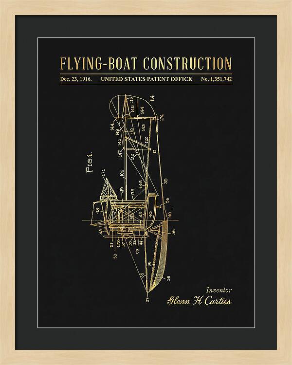 Flying Boat Construction Gold Patent Us1351742