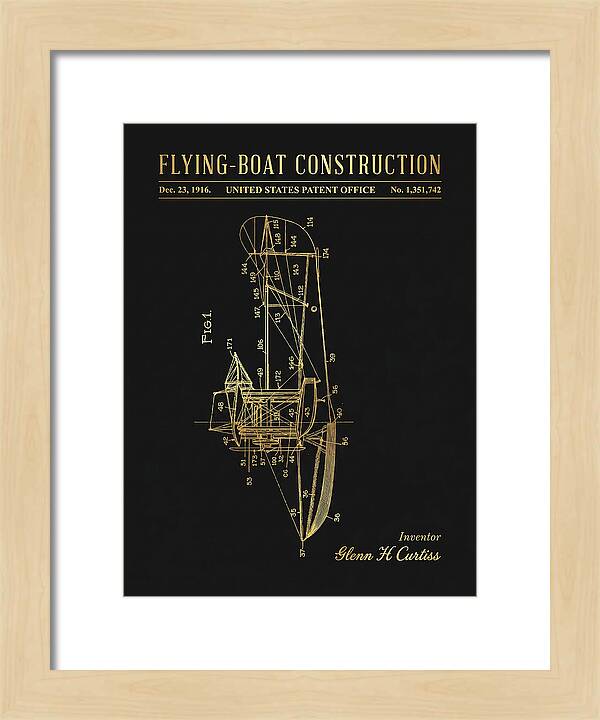 Flying Boat Construction Gold Patent Us1351742
