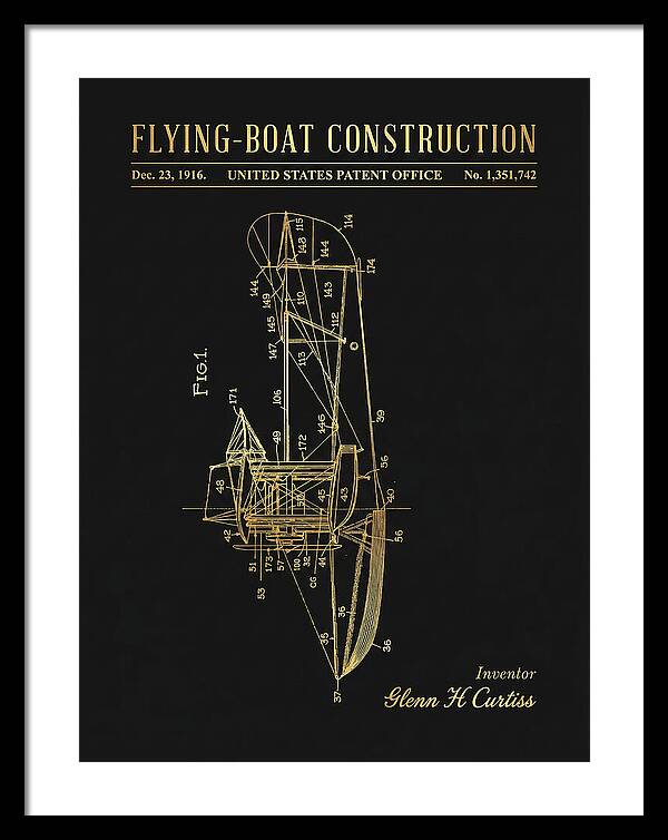 Flying Boat Construction Gold Patent Us1351742