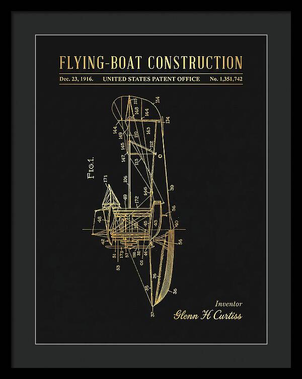 Flying Boat Construction Gold Patent Us1351742