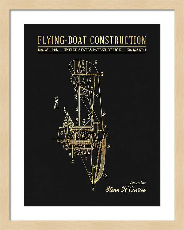 Flying Boat Construction Gold Patent Us1351742